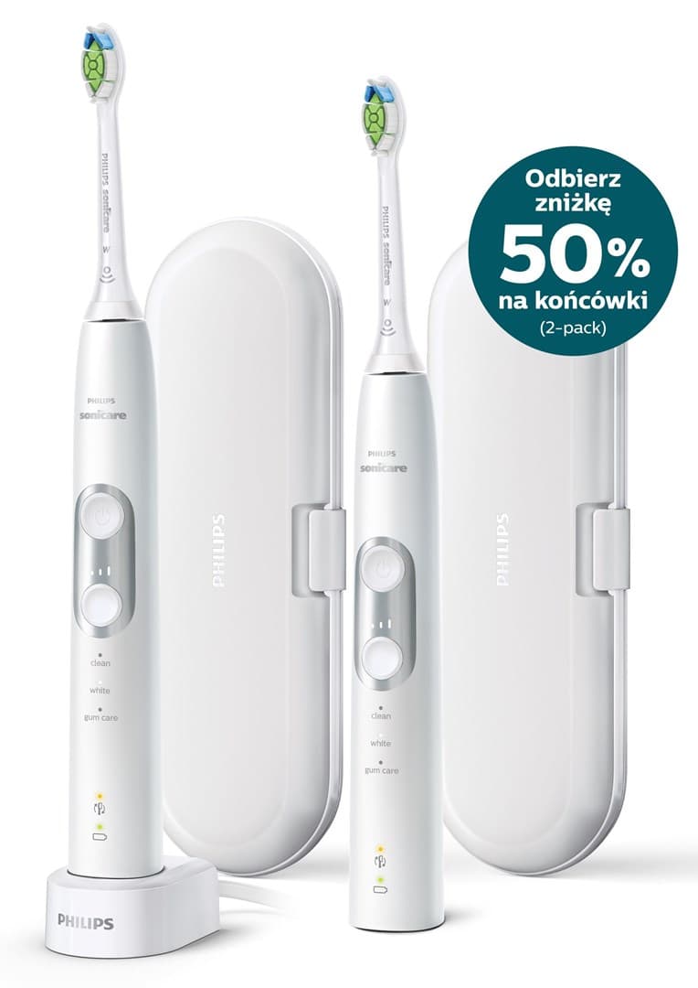 

Szczoteczki do zębów Philips HX6877/34 (soniczna; kolor biały)