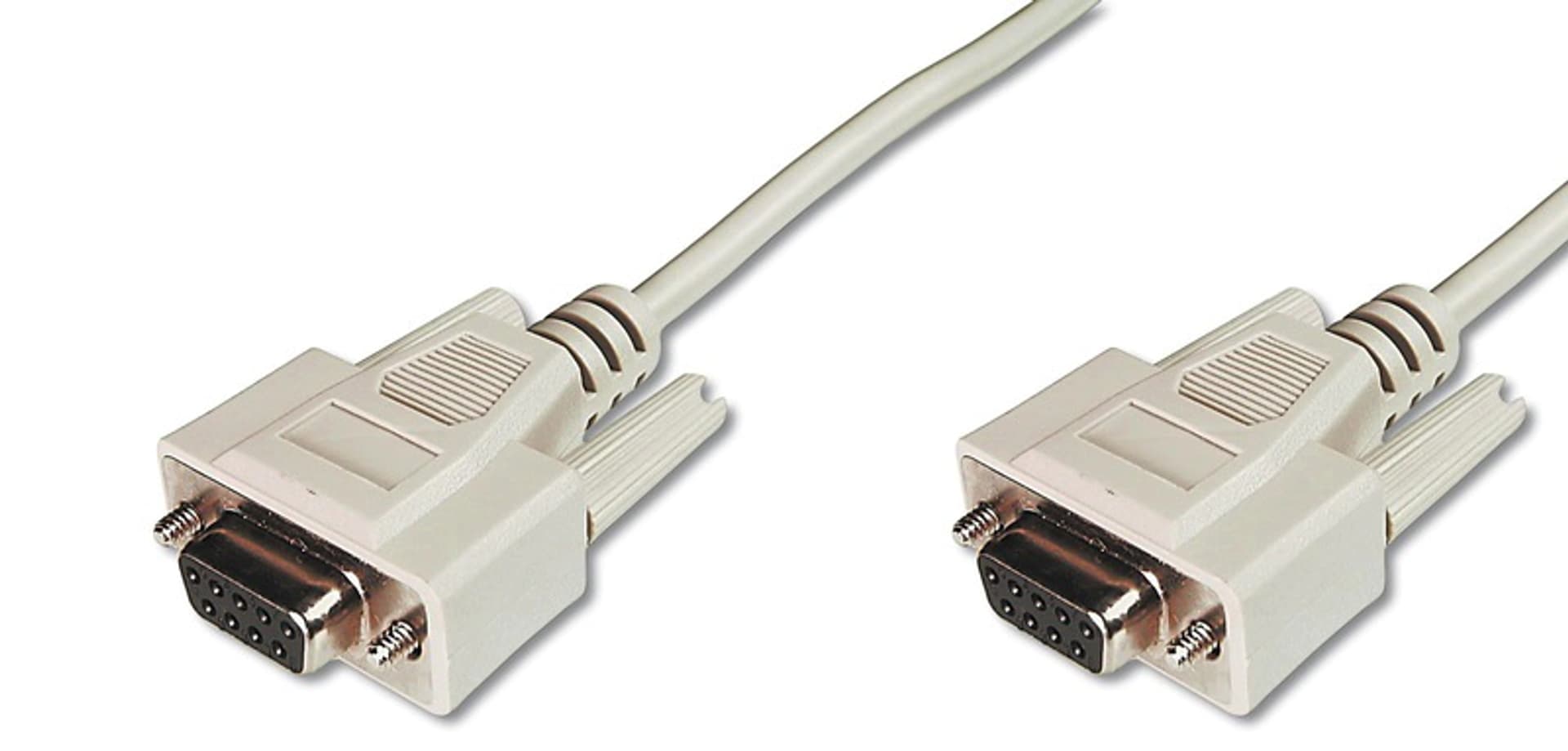 

Kabel połączeniowy RS232 1:1 Typ DSUB9/DSUB9, Ż/Ż beżowy 5m AK-610106-050-E