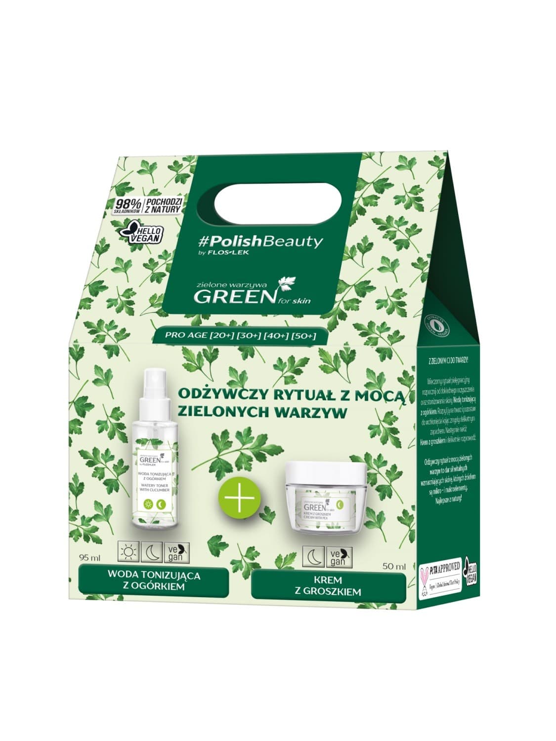 

Floslek Zestaw GREEN for skin (Krem z groszkiem + Woda tonizująca)