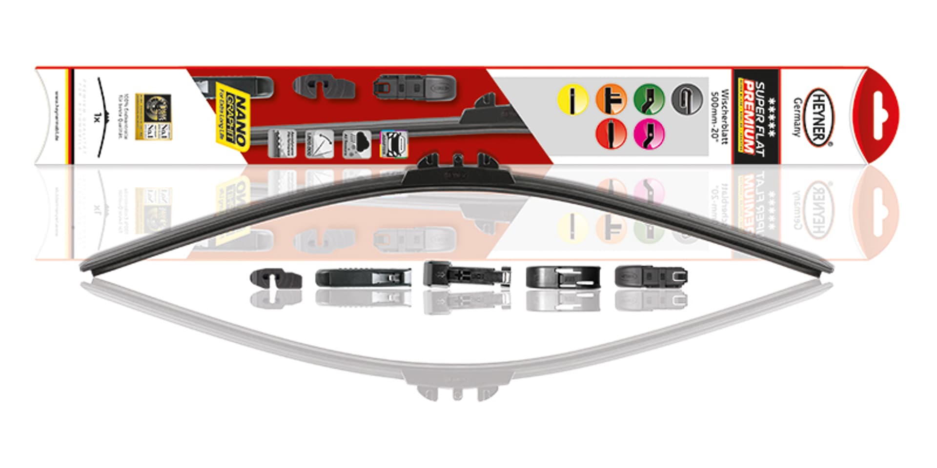 

Pióro wycieraczki heyner super flat premium 18"/ 450 mm