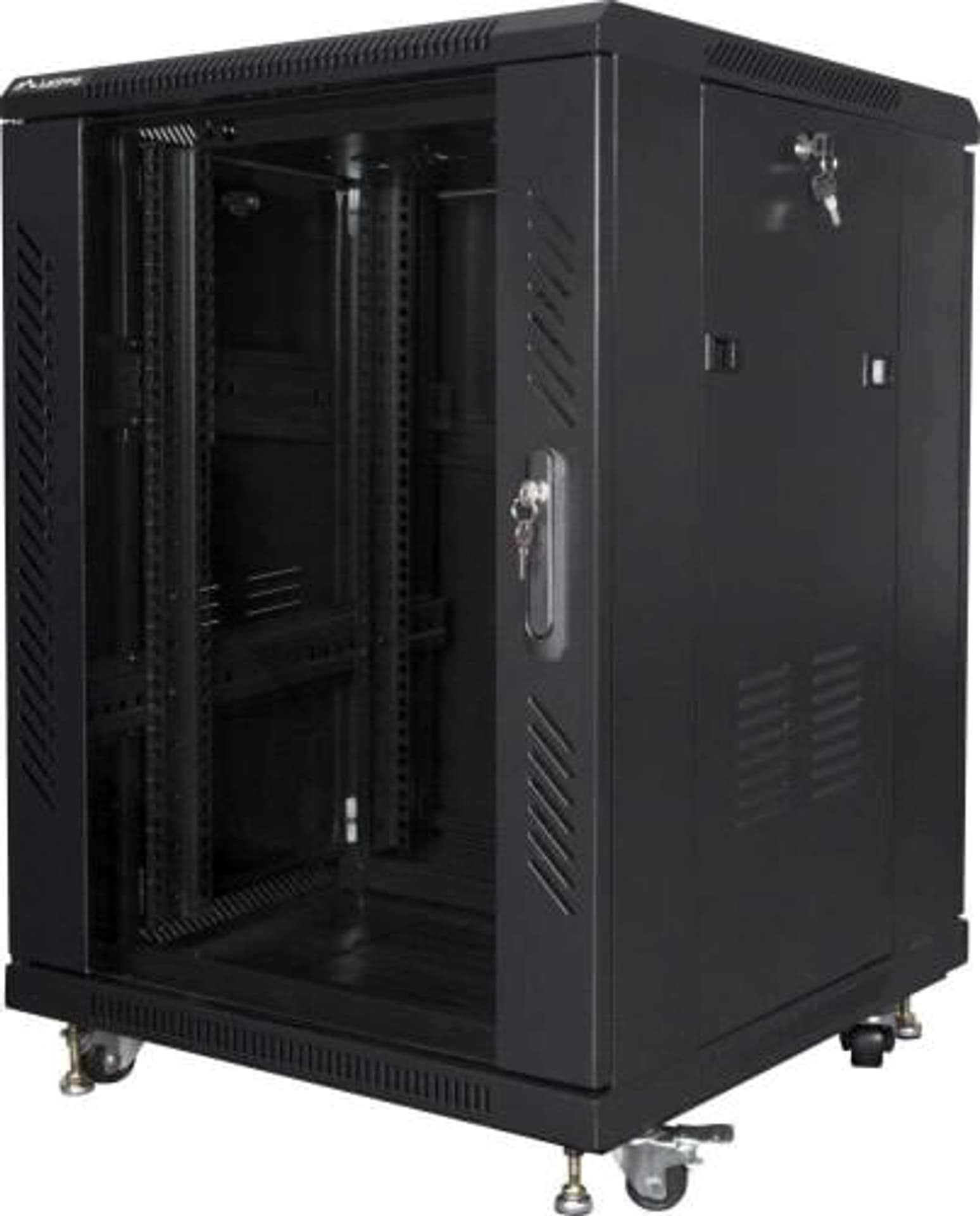 

SZAFA INSTALACYJNA RACK STOJĄCA 19" 15U 600X600 CZARNA DRZWI SZKLANE LANBERG (ZŁOŻONA)