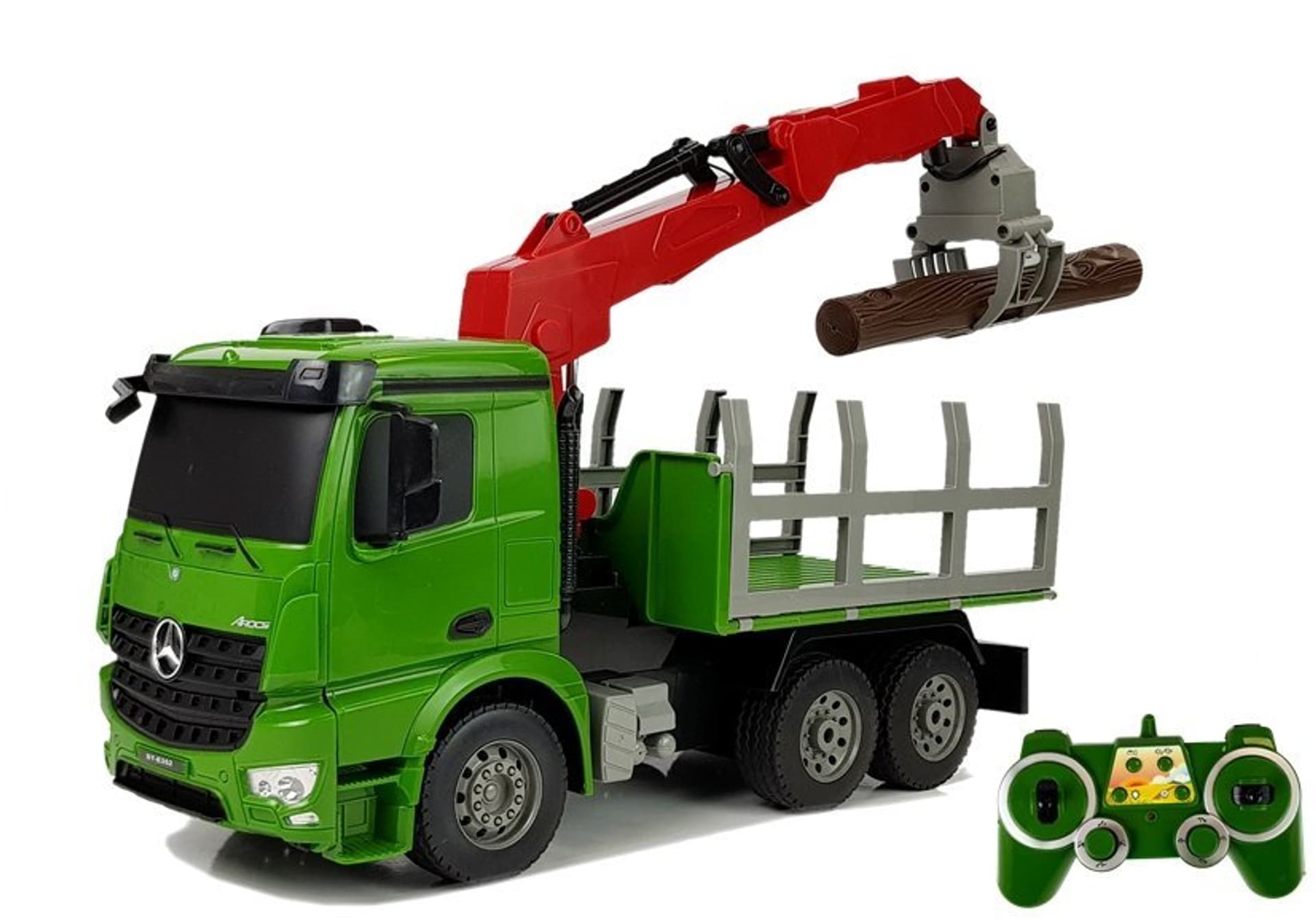 

Samochód Mercedes-Benz Arocs 1:20 Zdalnie Sterowany Ciężarówka Dźwig do przewozu drewna 2.4G