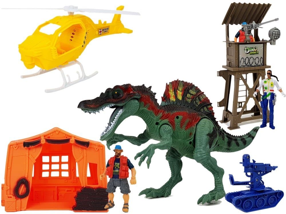 

Świat Dinozaurów Zestaw Figurek Ambona Helikopter Namiot Dźwięk