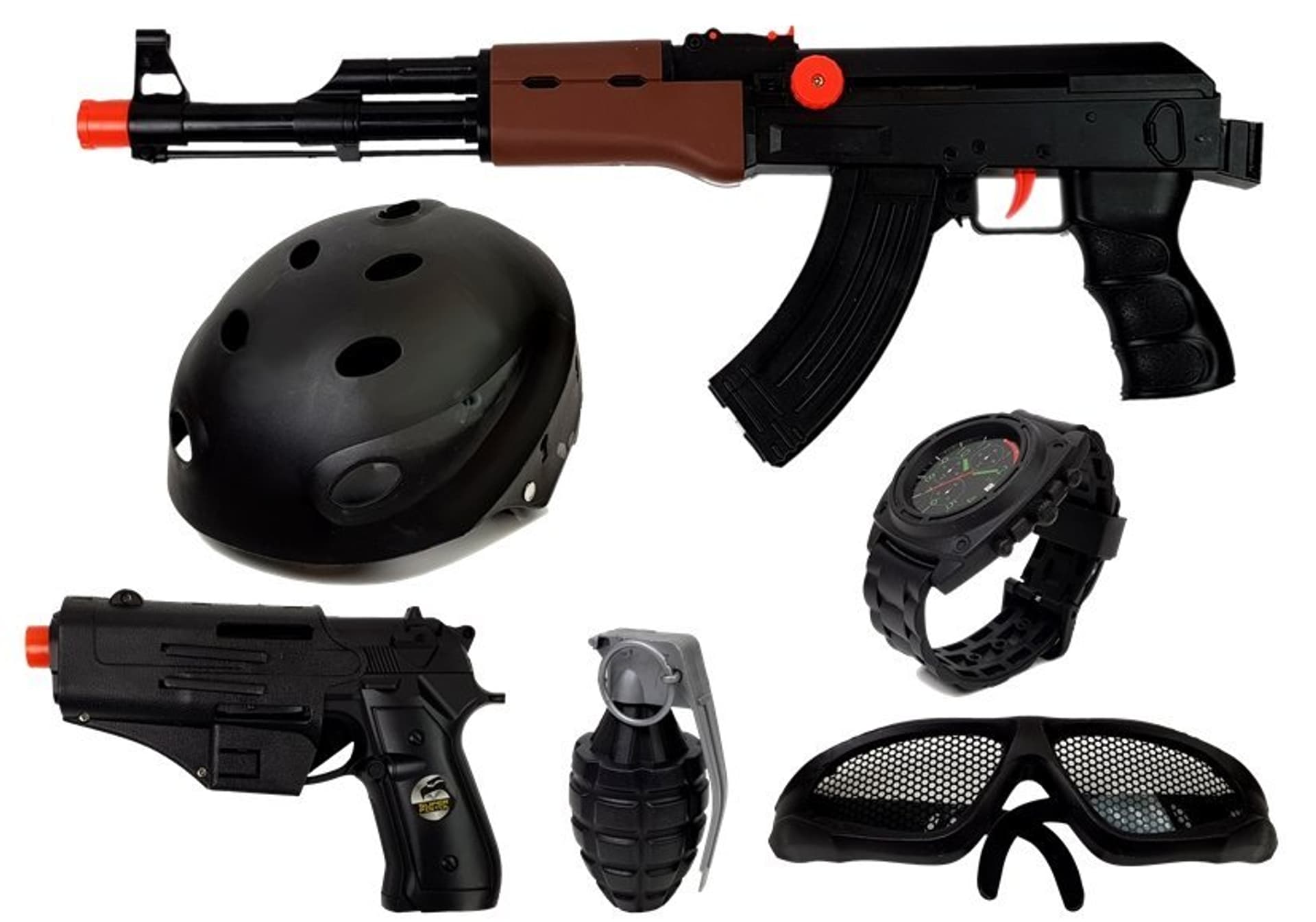 

Zestaw Policjanta Dla Dzieci S.W.A.T Pistolety Kask Czarny
