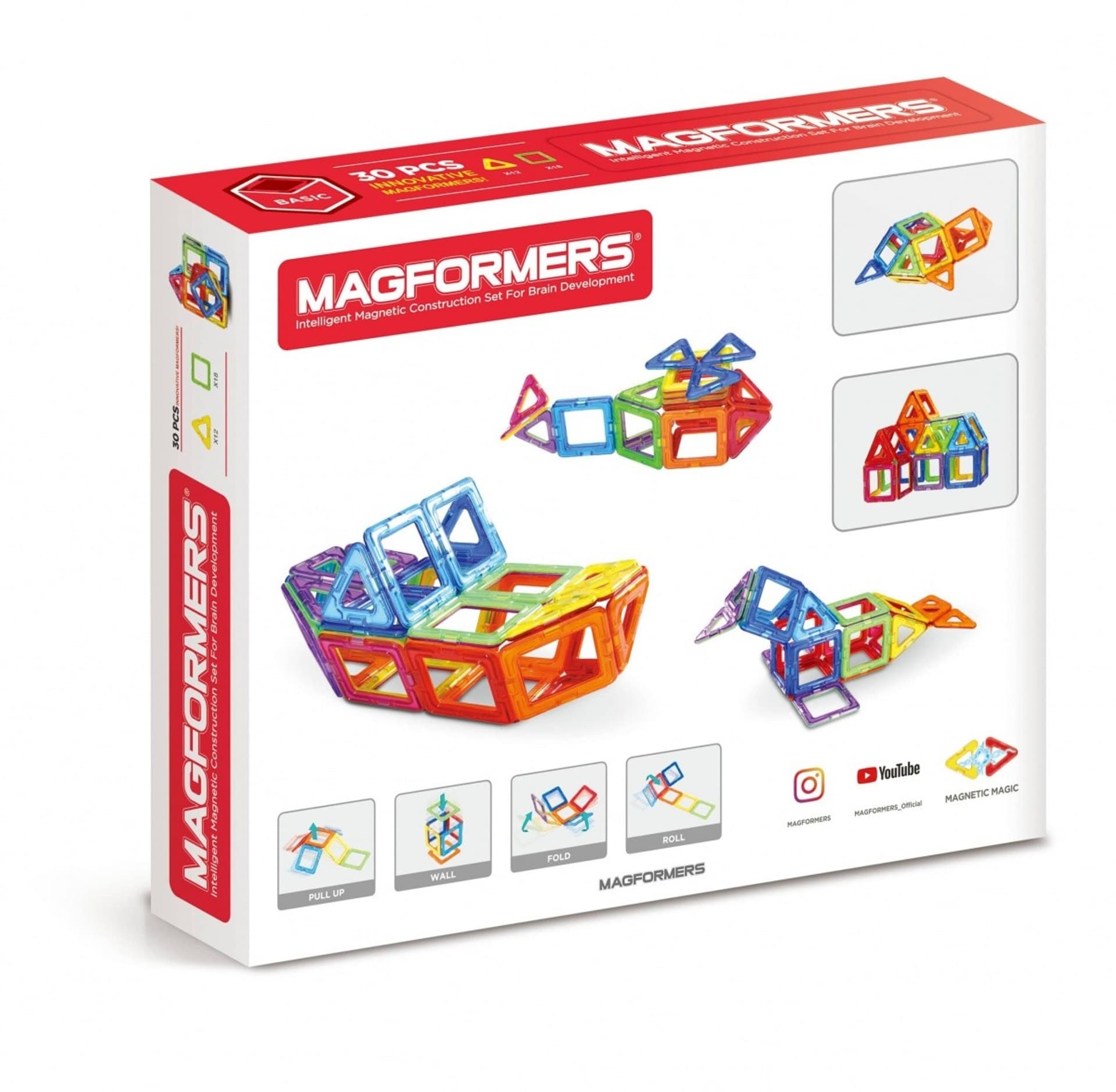 

Klocki magnetyczne basic 30 elementów