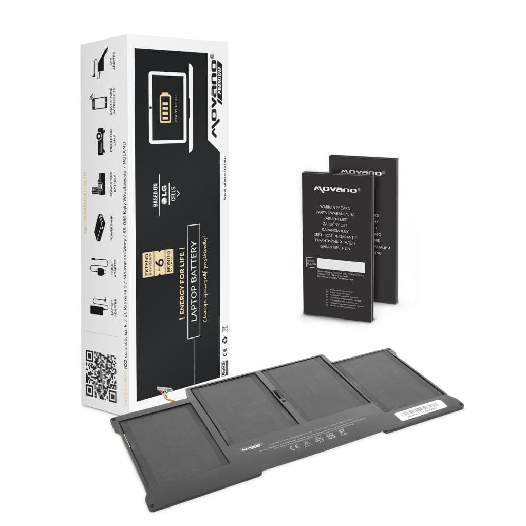 

Bateria Movano Premium do Apple MacBook Air 13" - A1377