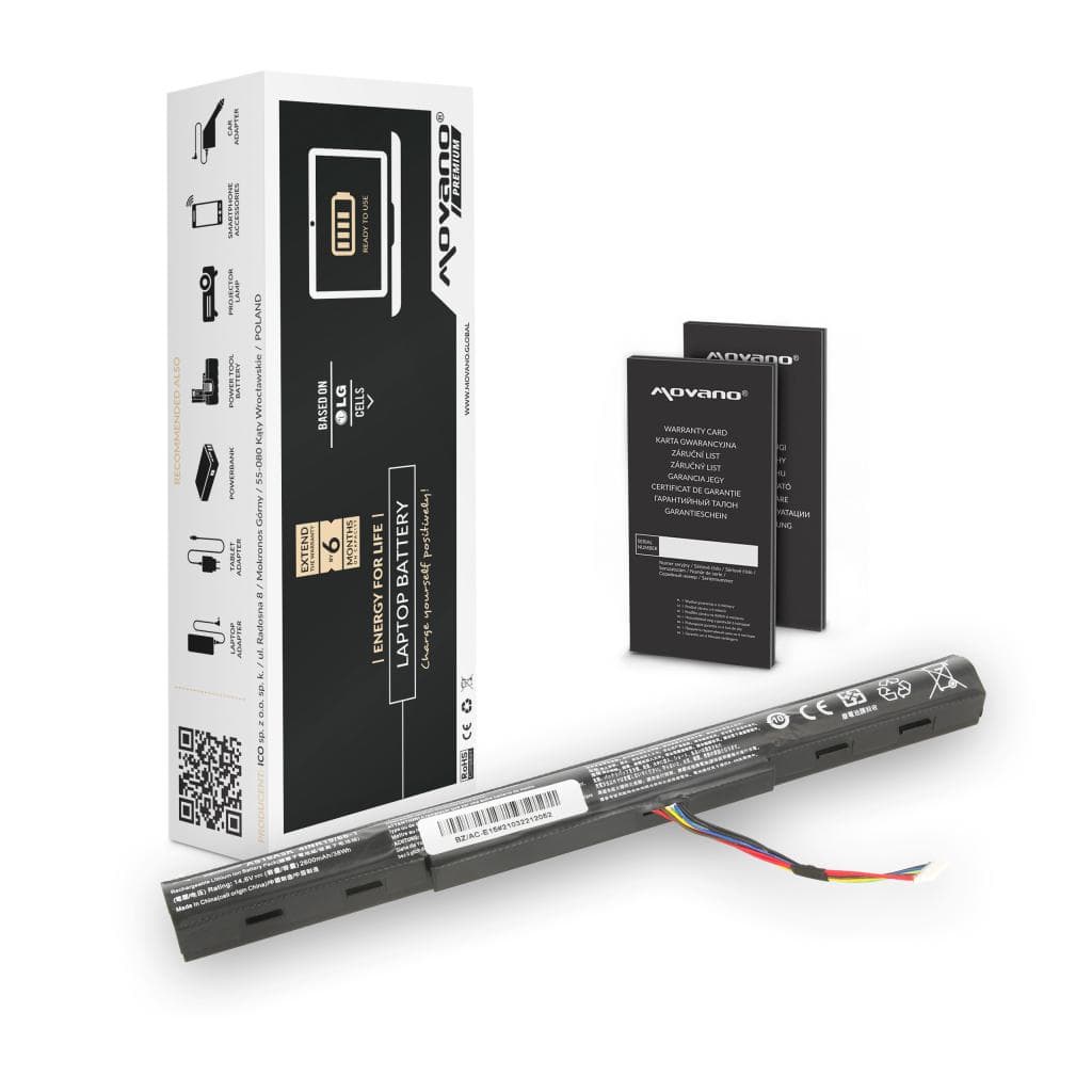 

Bateria Movano Premium do Acer Aspire E5-475, E5-575