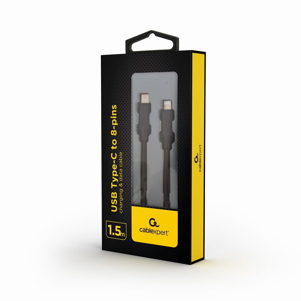

GEMBIRD KABEL USB TYPE-C DO 8-PIN 1.5M, ŁADOWANIE/TRANSMISJA DANYCH, CZARNY