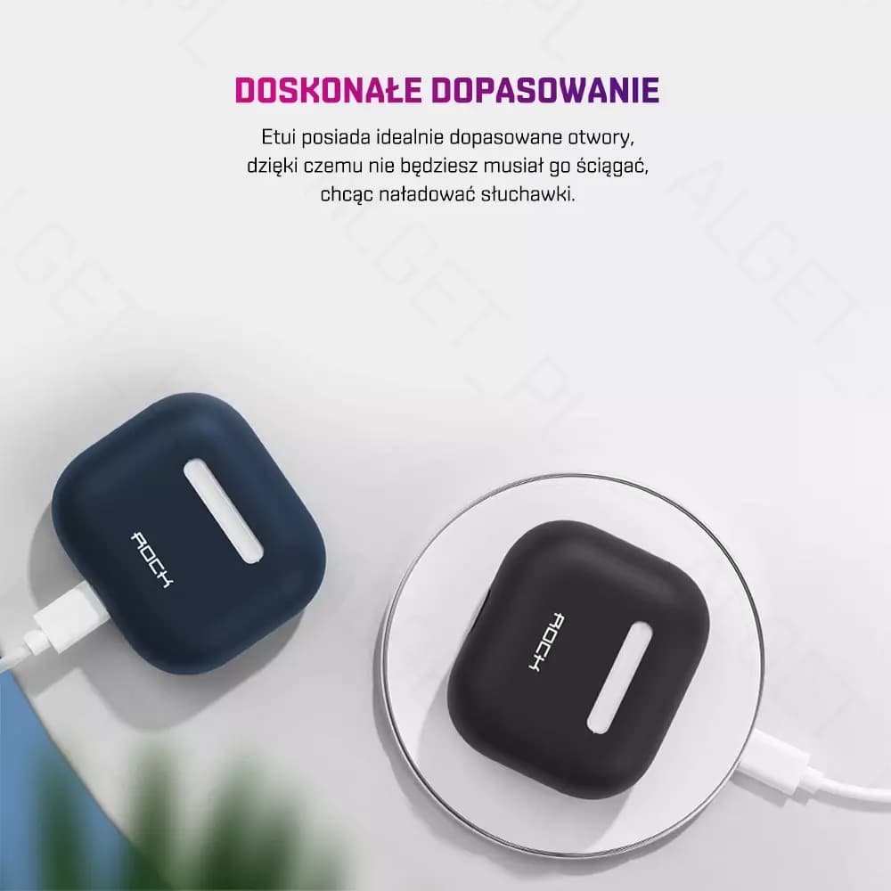 

ROCK Etui pokrowiec na słuchawki AirPods 3 Czarny