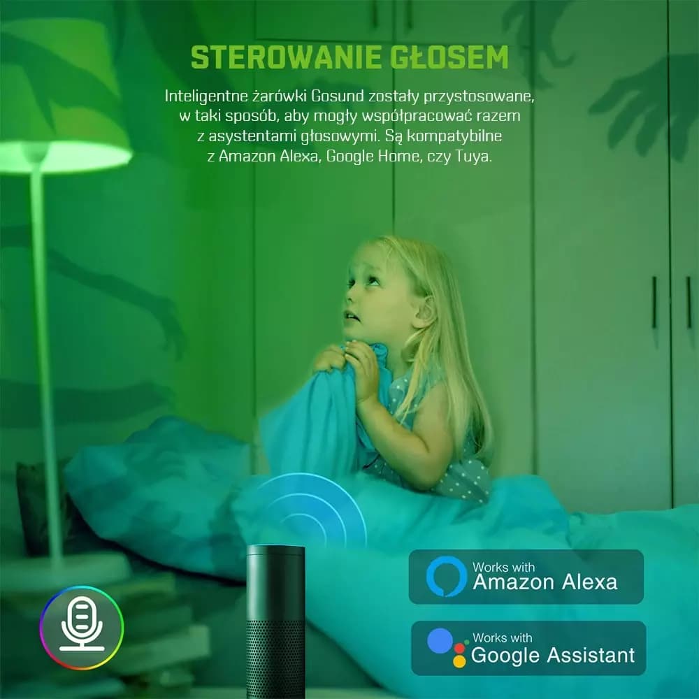 

GOSUND Inteligentna żarówka LED E27 8W RGB 2pack