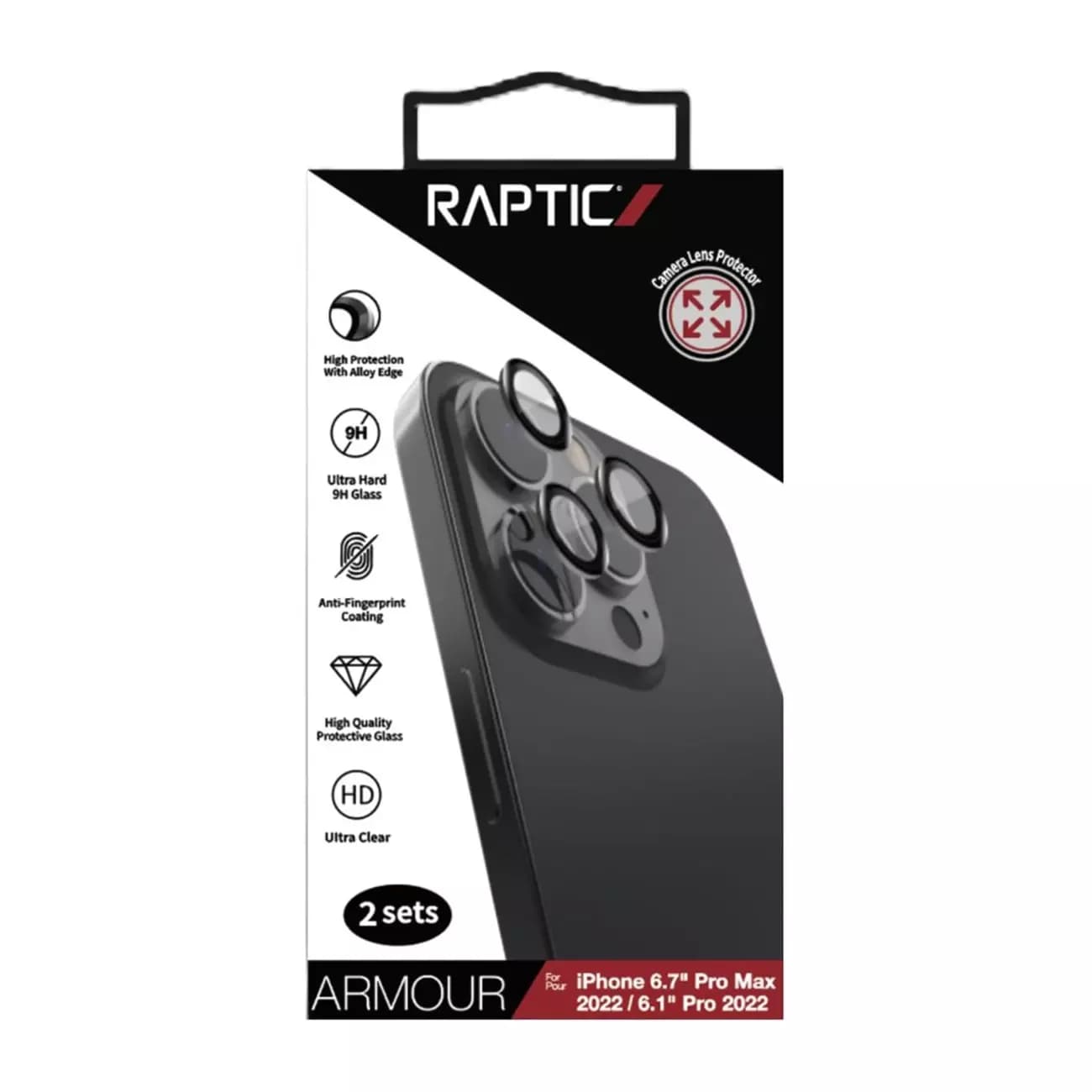 

Raptic X-Doria Armour Camera Glass szkło hartowane iPhone 14 Pro / 14 Pro Max na tylny aparat