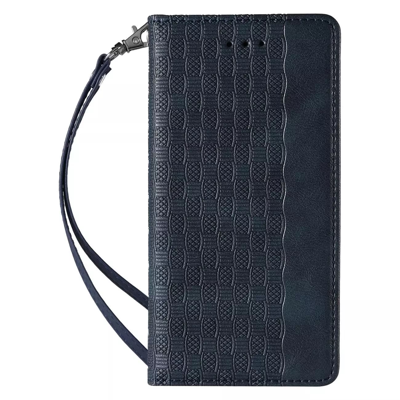 

Magnet Strap Case etui do iPhone SE 2022 / SE 2020 / iPhone 8 / iPhone 7 pokrowiec portfel + mini smycz zawieszka niebieski