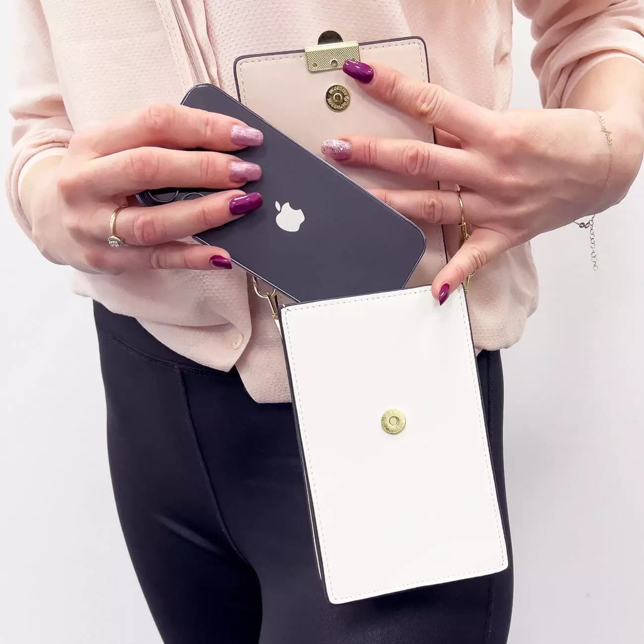 

Fancy Bag Case ręcznie robione etui wysokiej jakości torba torebka na smartfon z paskiem na ramię portfel złoty (model 2)