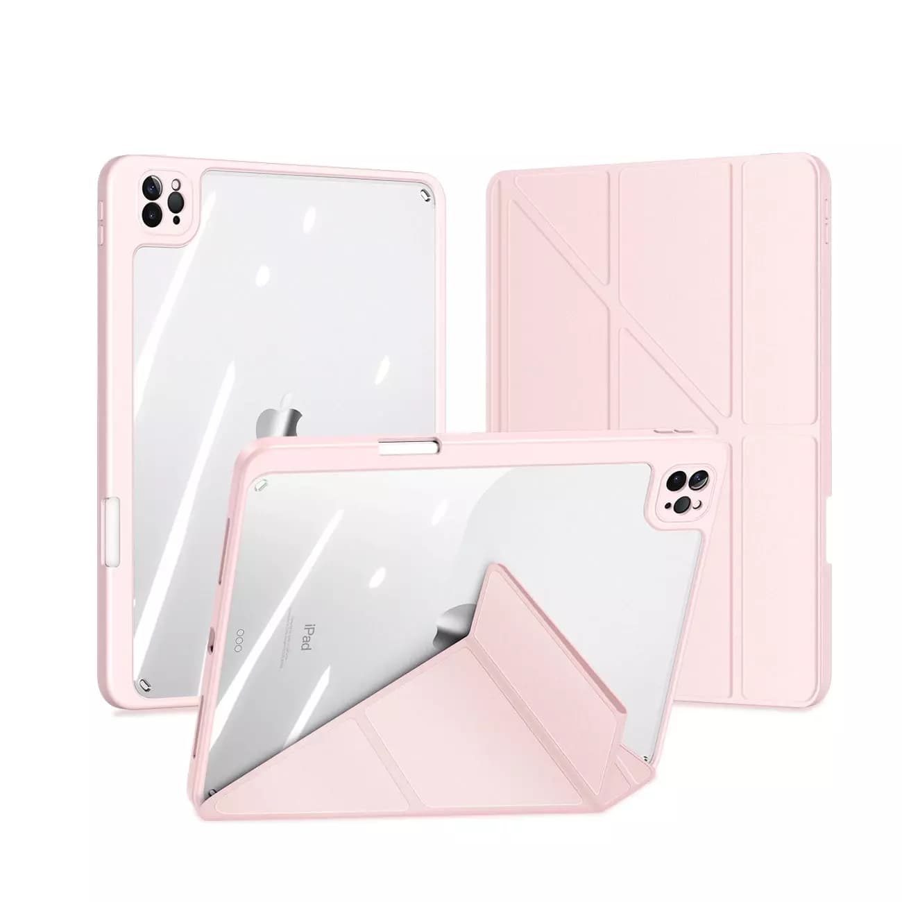 

Dux Ducis Magi etui do iPad Pro 11'' 2021 / 2020 / 2018 / iPad Air (4. generacji) pokrowiec smart cover z podstawką i schowkiem na Apple Pencil różowy, 4. generacji) pokrowiec smart cover z podstawką i schowkiem na apple pencil różow