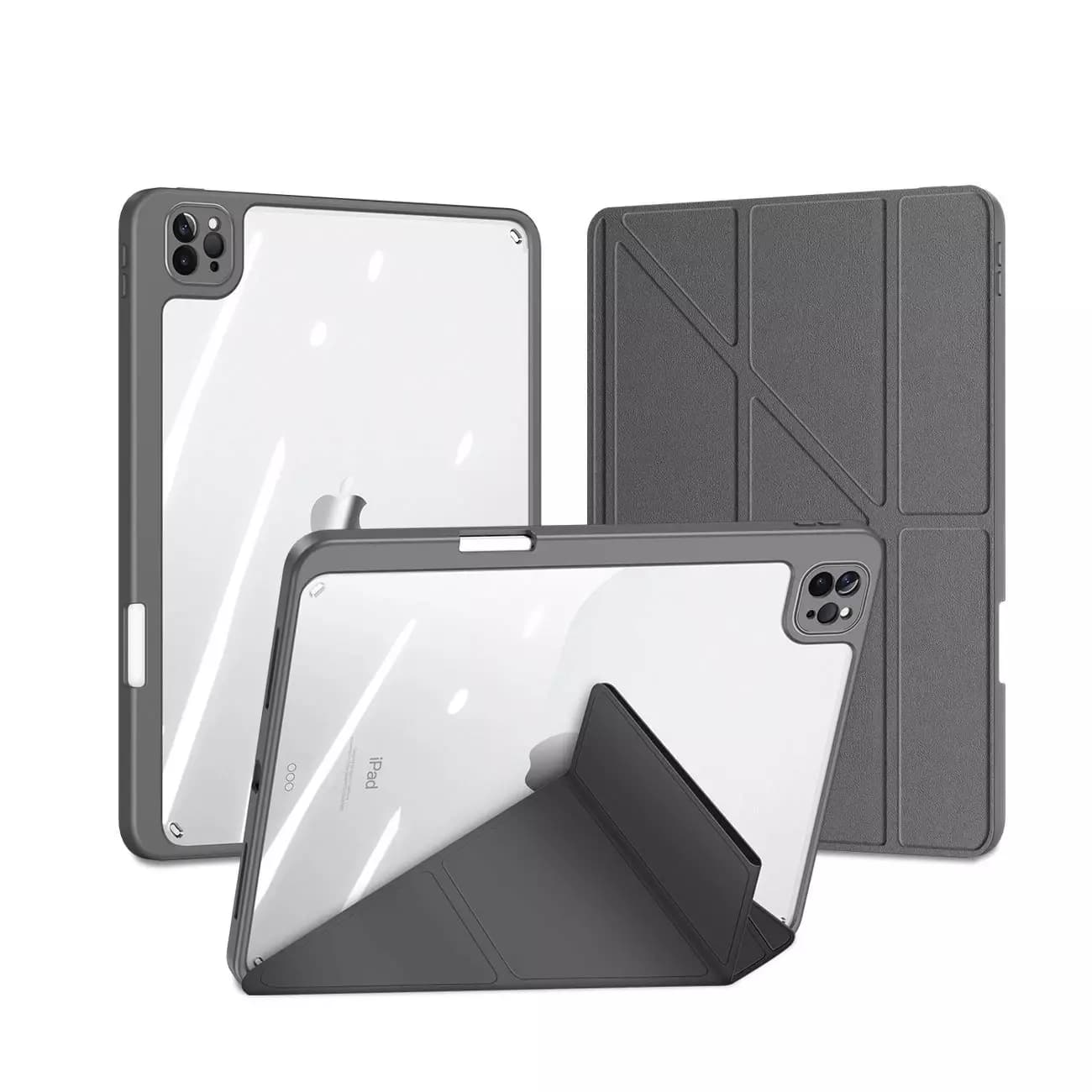 

Dux Ducis Magi etui do iPad Pro 11'' 2021 / 2020 / 2018 / iPad Air (4. generacji) pokrowiec smart cover z podstawką i schowkiem na Apple Pencil szary, 4. generacji) pokrowiec smart cover z podstawką i schowkiem na apple pencil szar