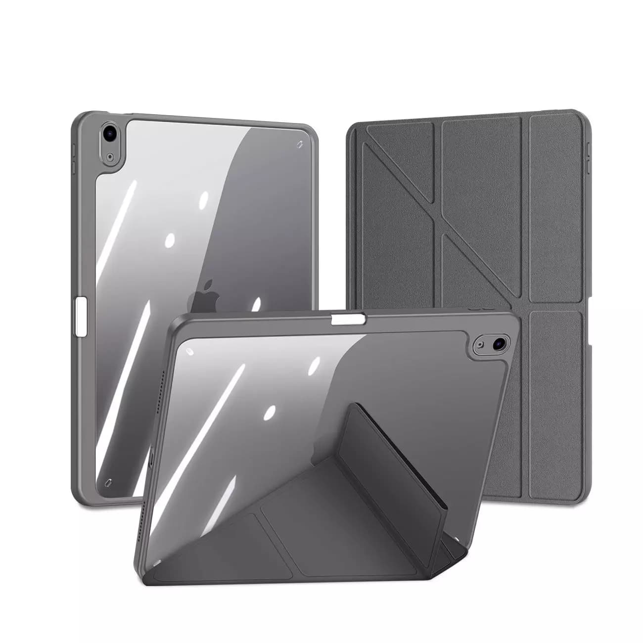 

Dux Ducis Magi etui do iPad Air (5. generacji) / (4. generacji) pokrowiec smart cover z podstawką i schowkiem na Apple Pencil szary, 4. generacji) pokrowiec smart cover z podstawką i schowkiem na apple pencil szar