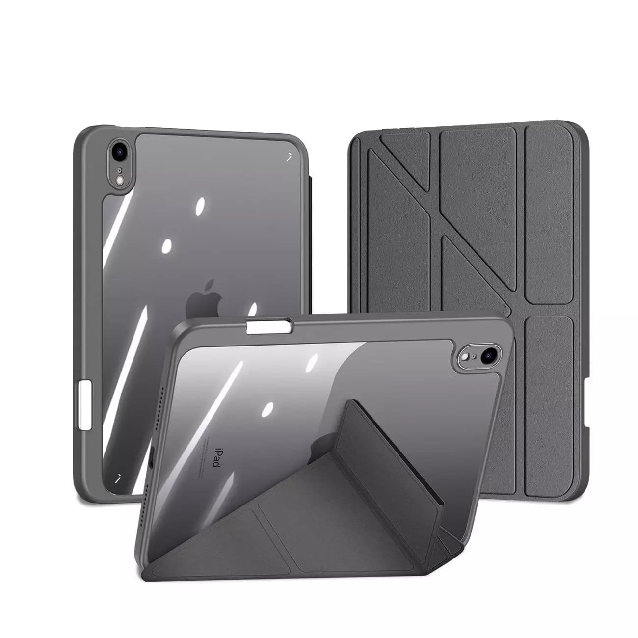 

Dux Ducis Magi etui do iPad mini 2021 pokrowiec smart cover z podstawką i schowkiem na Apple Pencil szary
