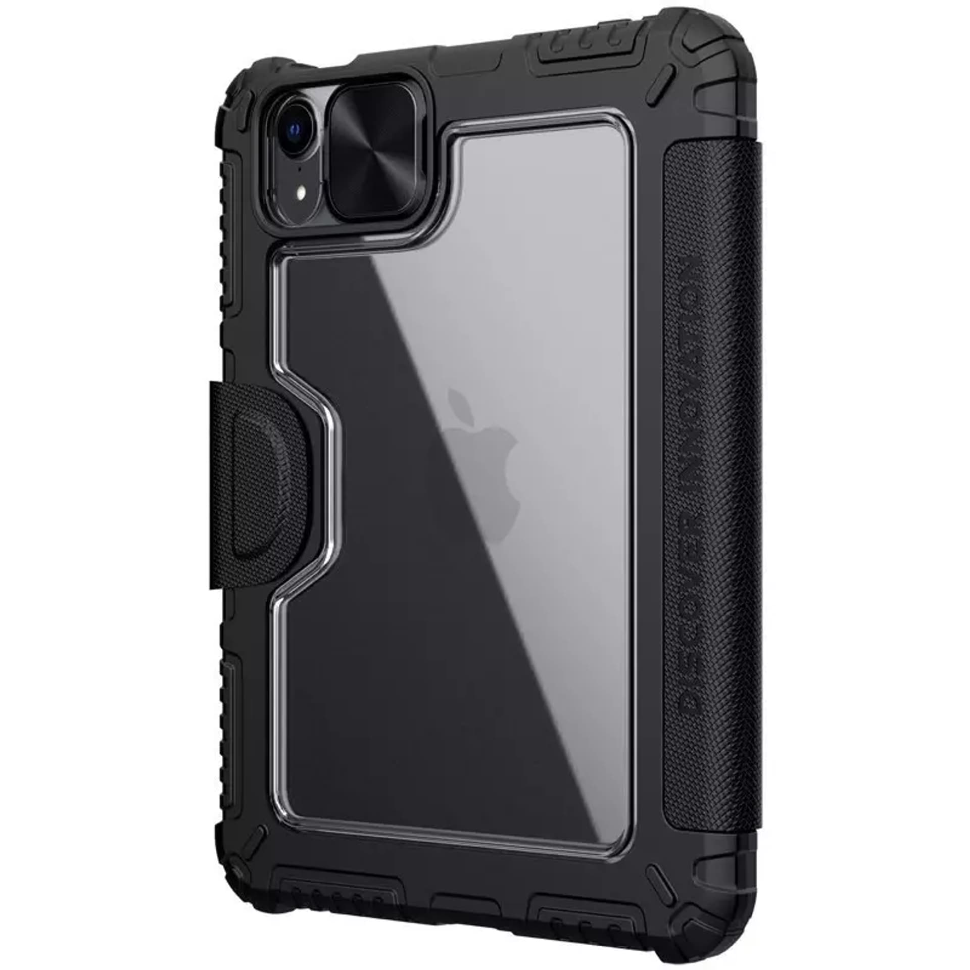 

Nillkin Bumper Leather Case Pro pancerne etui Smart Cover z osłoną na aparat i podstawką iPad mini 2021 czarny