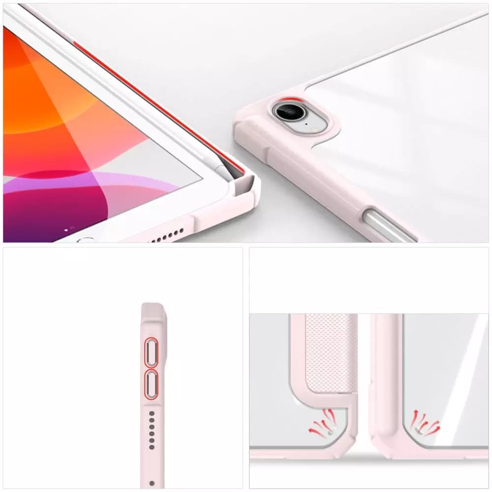 

Dux Ducis Toby pancerne etui z klapką Smart Case do iPad mini 2021 z uchwytem na Apple Pencil różowy