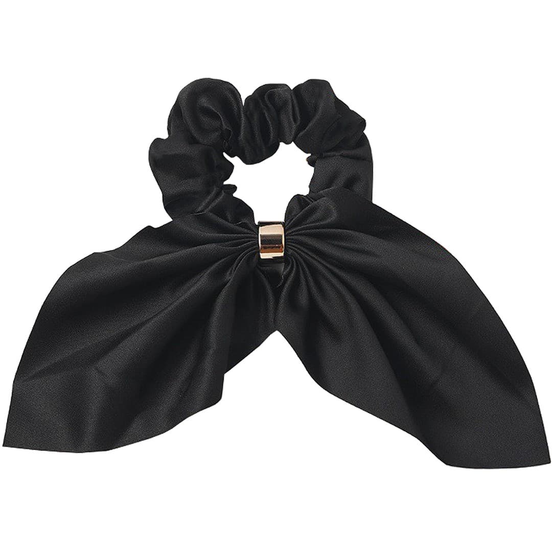 

ECarla Gumka do włosów typu "scrunchie" - czarna z obręczą 1szt