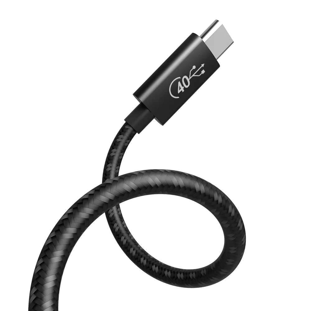 

Kabel 1.5m Alogy Thunderbolt USB-C Szybkie ładowanie 100W 5A 40Gbps Czarny