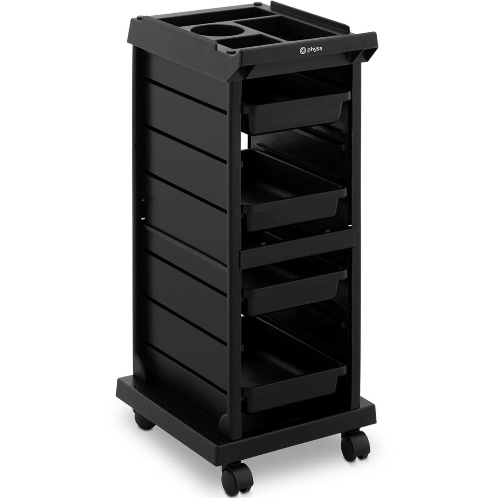 

Wózek pomocnik fryzjerski do strzyżenia koloryzacji 4 szuflady półka 410 x 315 mm