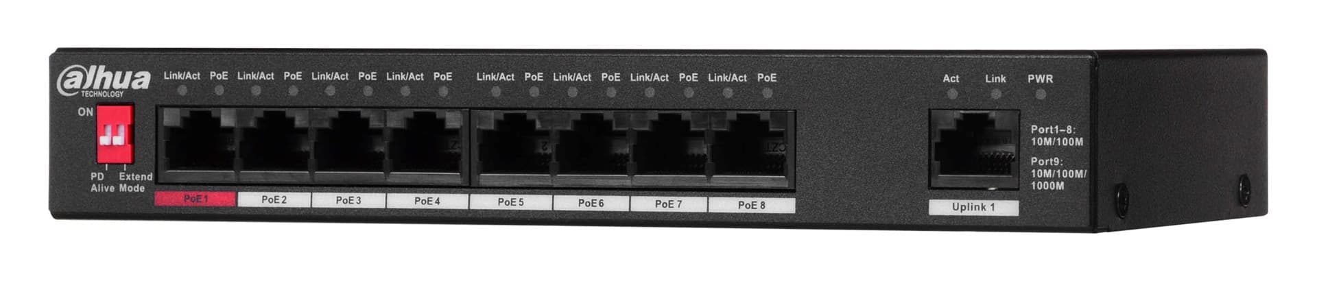 

SWITCH PoE PFS3009-8ET1GT-96 9-PORTOWY DAHUA