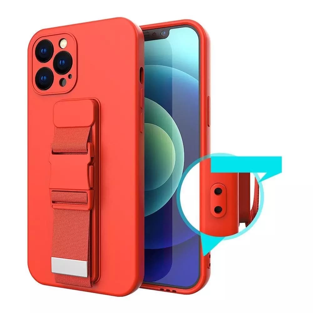 

Rope Case silikonowe etui ze smyczą torebka smycz pasek do Samsung Galaxy S22 czarny