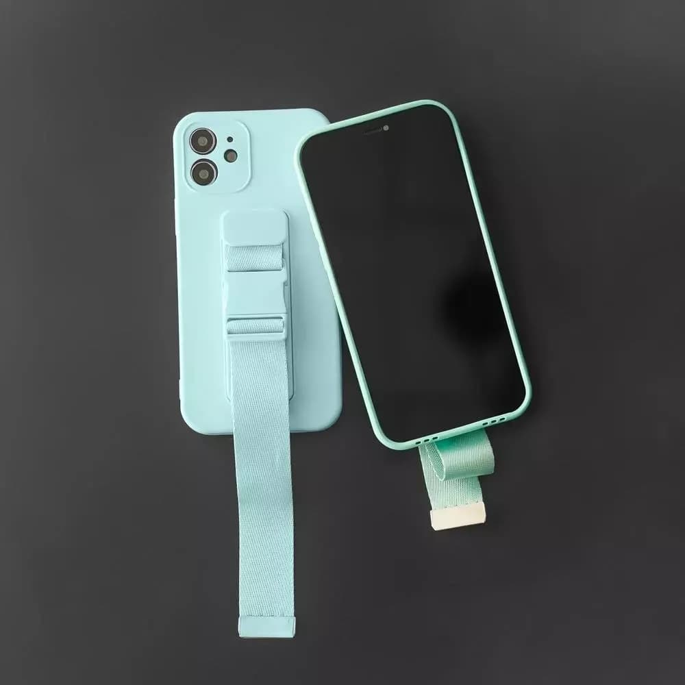

Rope Case silikonowe etui ze smyczą torebka smycz pasek do Samsung Galaxy A33 5G granatowy