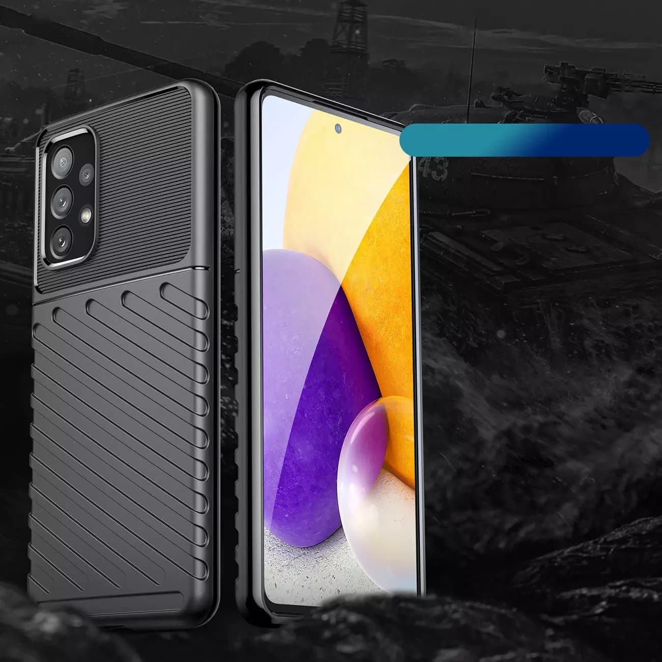 

Thunder Case elastyczne pancerne etui pokrowiec Samsung Galaxy A73 czarny