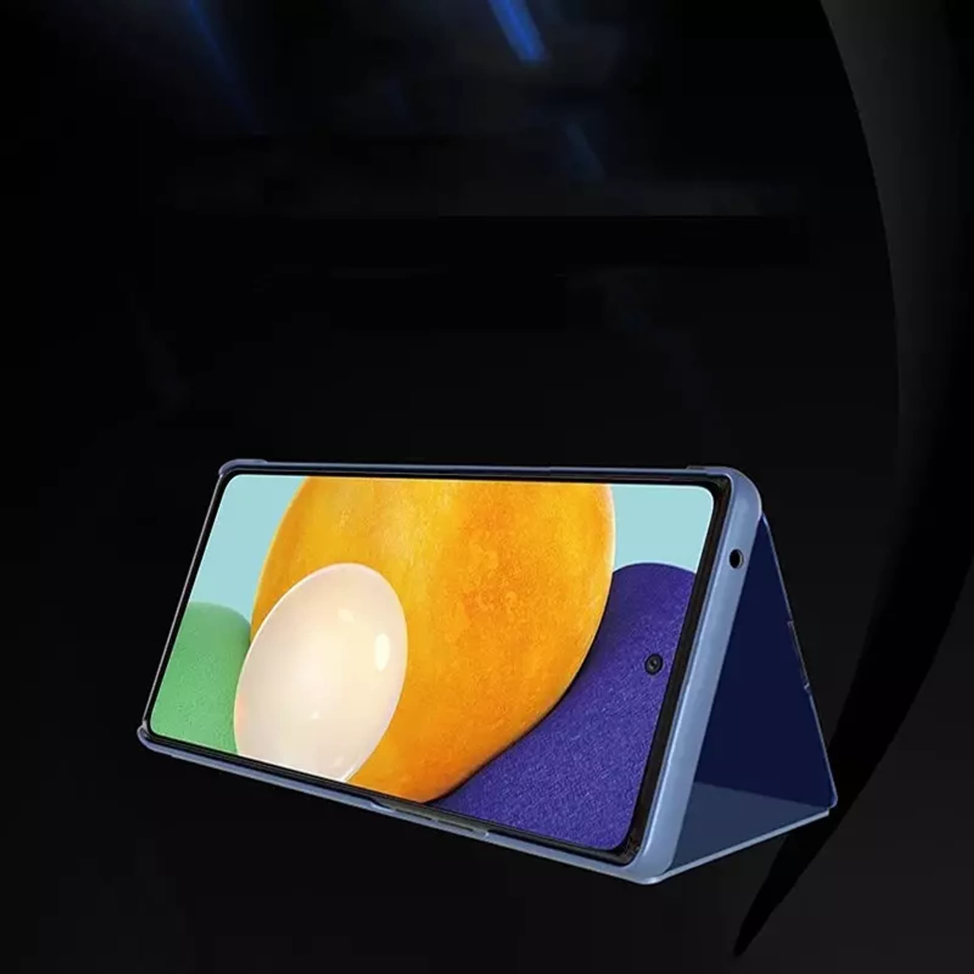 

Clear View Case futerał etui z klapką Samsung Galaxy A73 niebieski