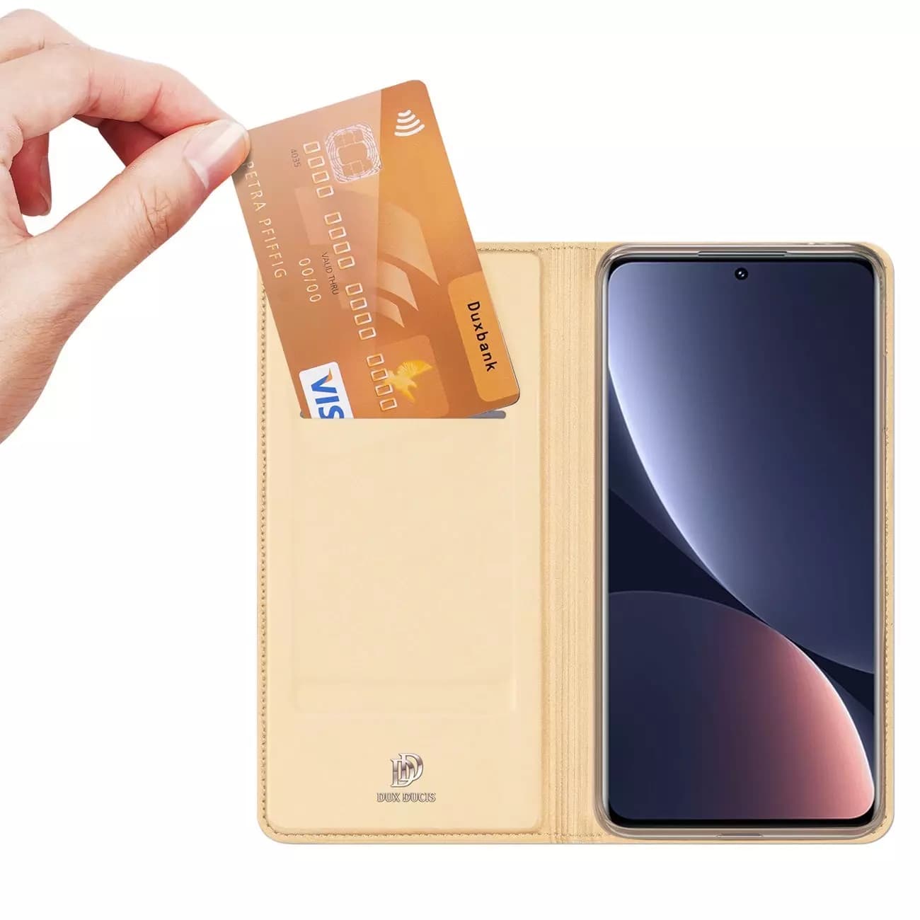 

Dux Ducis Skin Pro kabura etui pokrowiec z klapką Xiaomi 12 Pro złoty