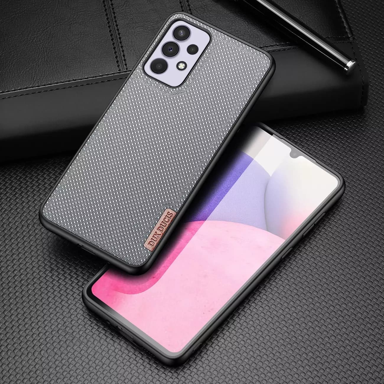 

Dux Ducis Fino etui pokrowiec pokryty nylonowym materiałem Samsung Galaxy A33 5G niebieski