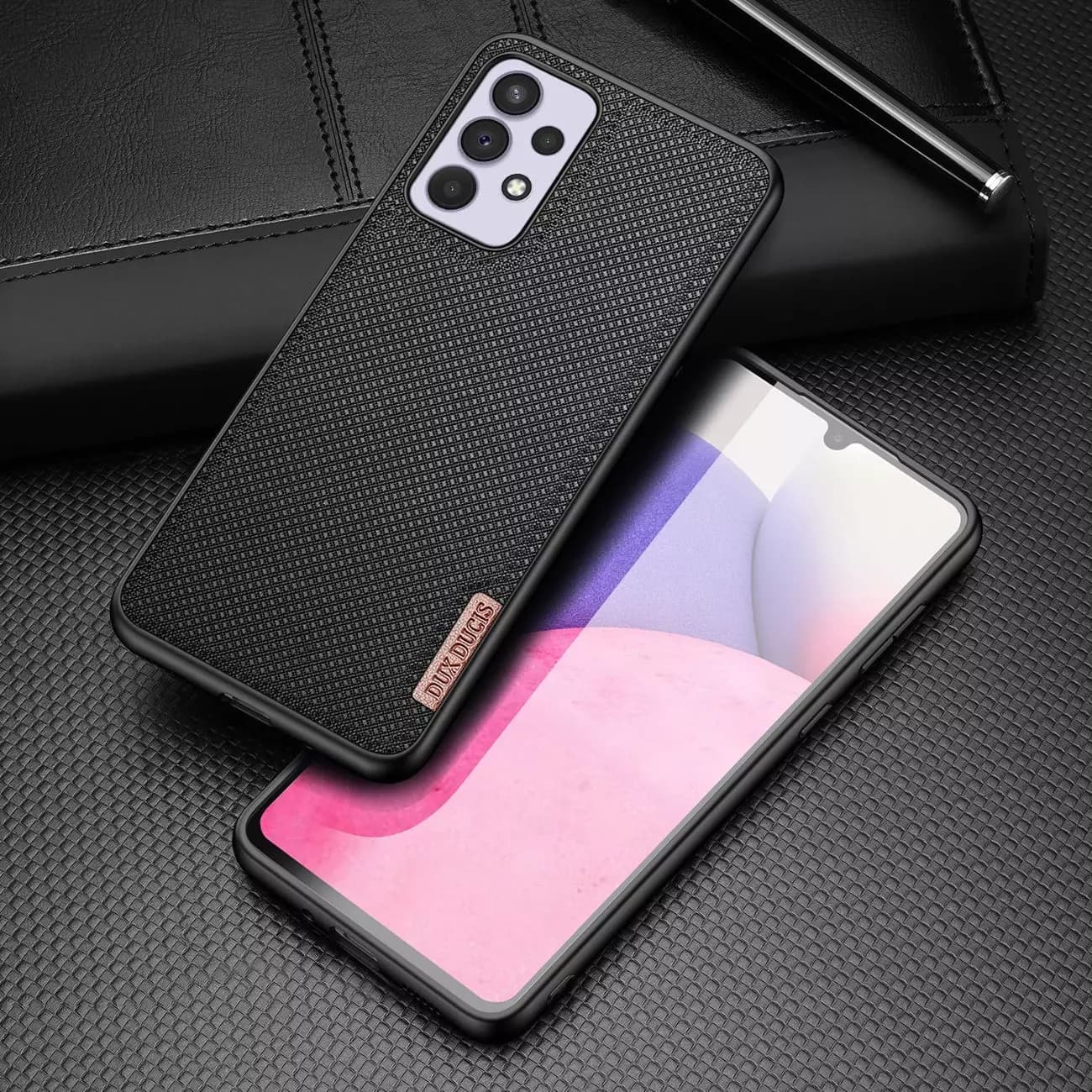 

Dux Ducis Fino etui pokrowiec pokryty nylonowym materiałem Samsung Galaxy A33 5G czarny