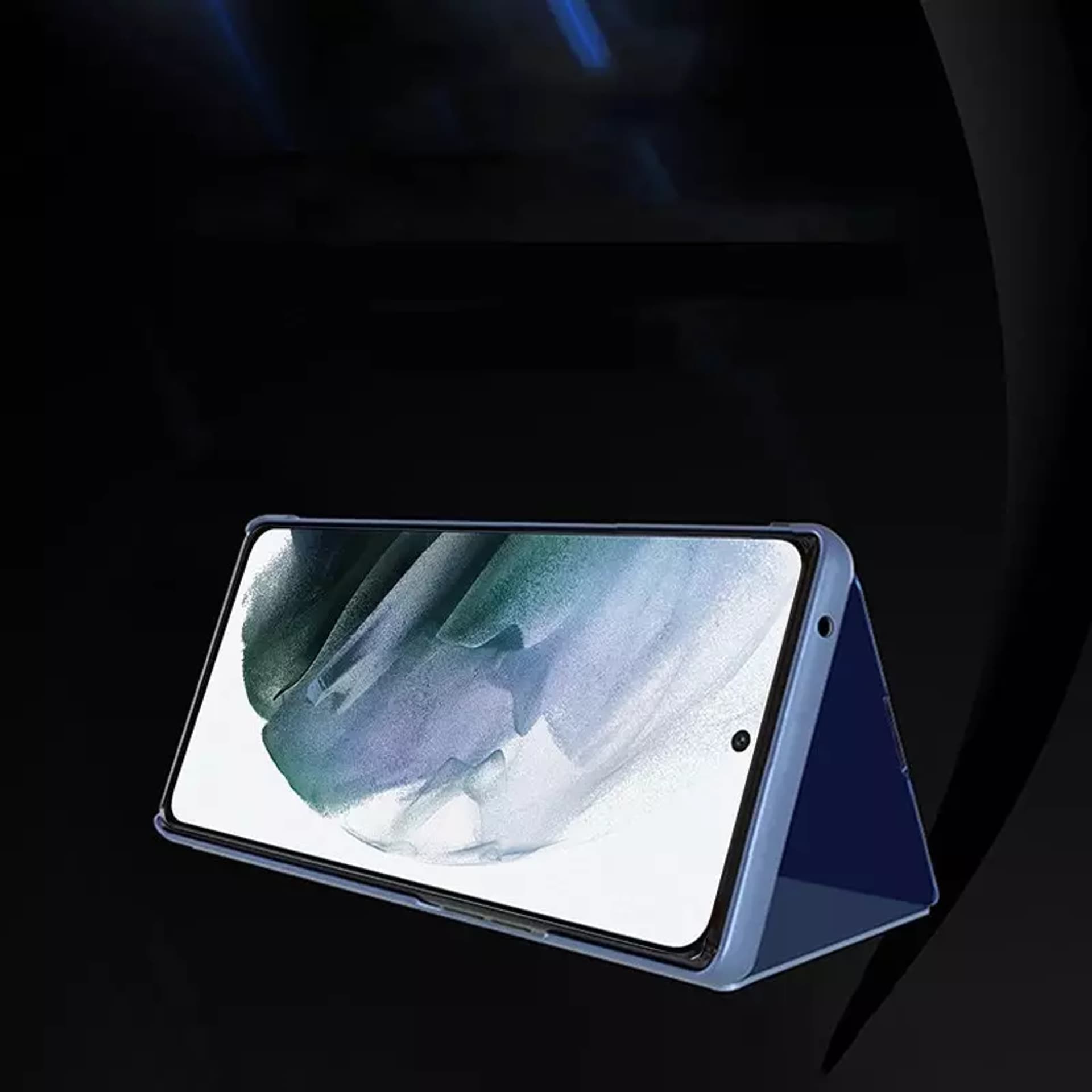 

Clear View Case futerał etui z klapką Samsung Galaxy S22 Ultra niebieski
