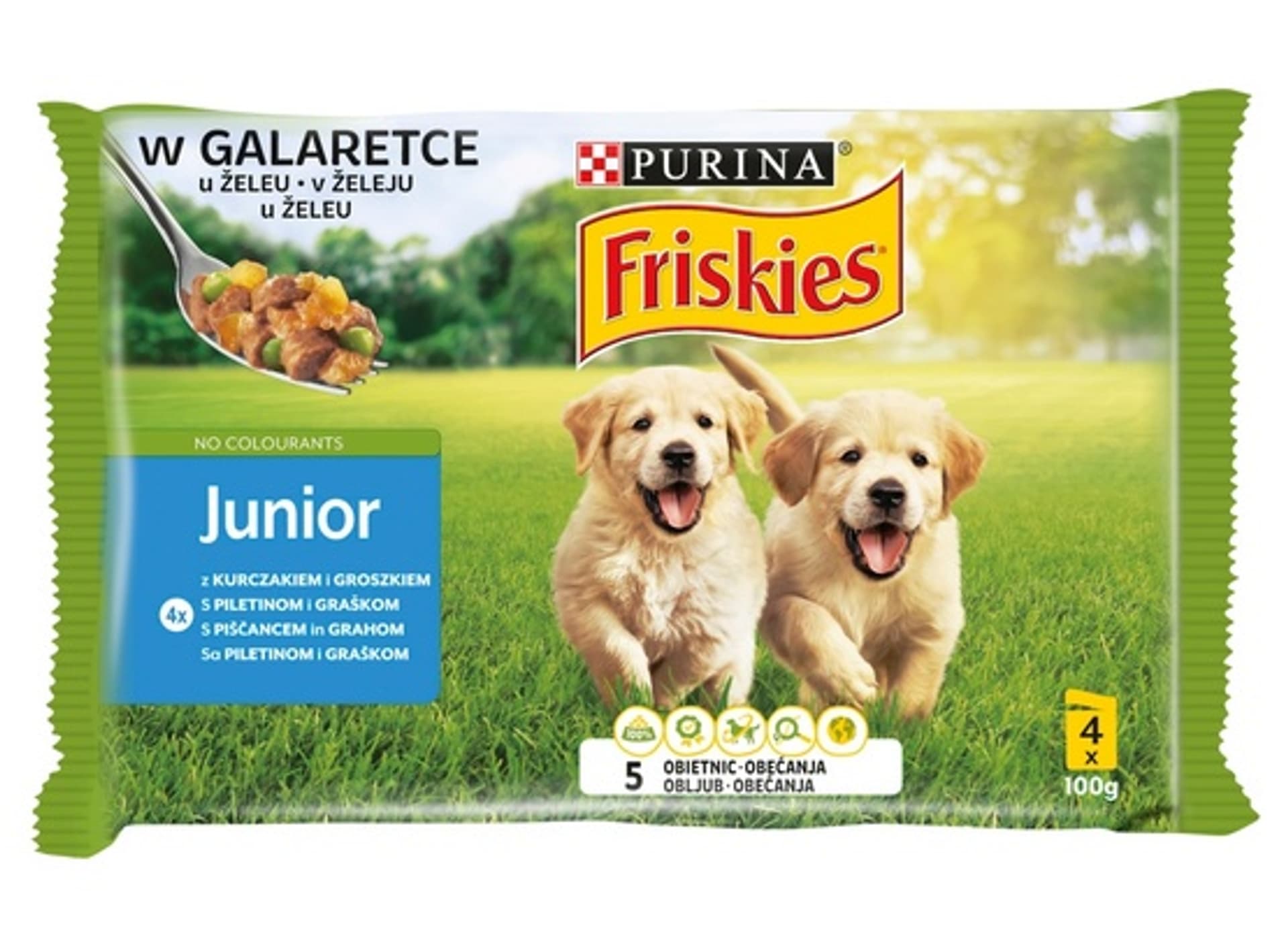 

Purina Friskies Junior Galaretka Kurczak Groszek 4x100g