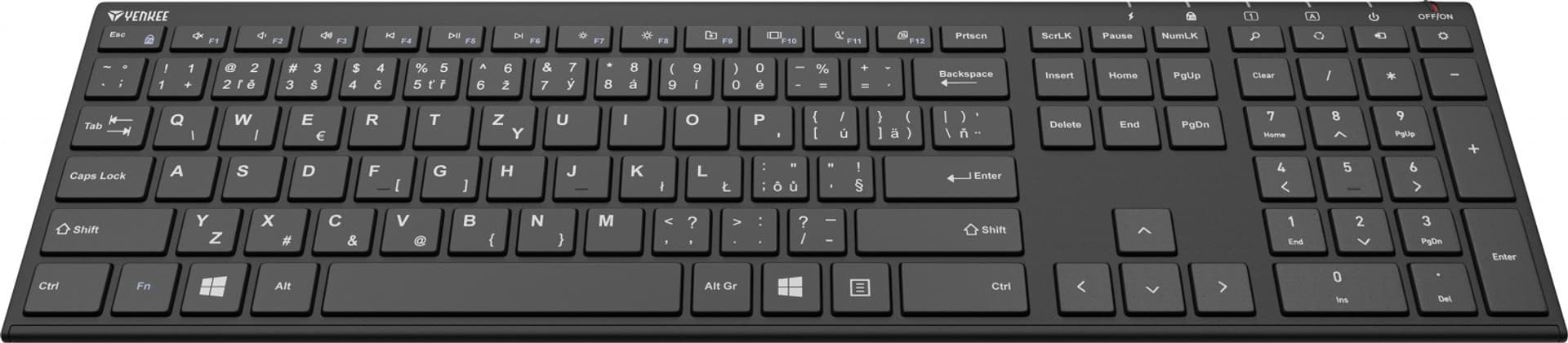 

Klawiatura bezprzewodowa SLIM YKB 2000 CSBK akumulator