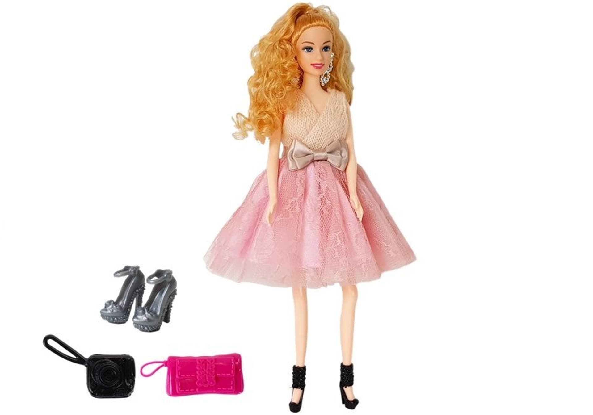 

Lalka Modelka Jasnowłosa 28 cm Torebka Szpilki