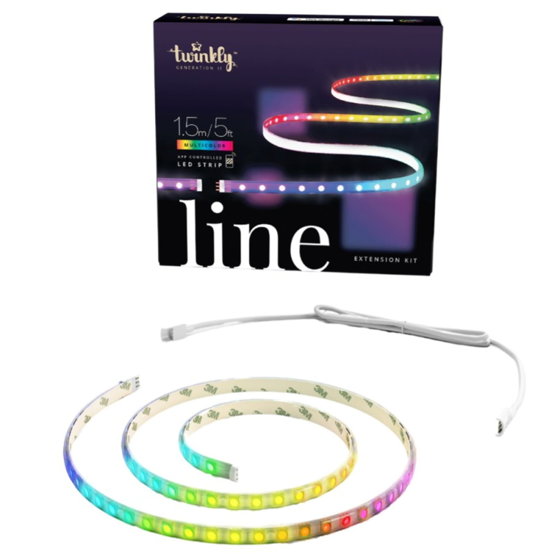 

TWINKLY Smart taśma - Line biała RGB - przedłużenie 1,5m