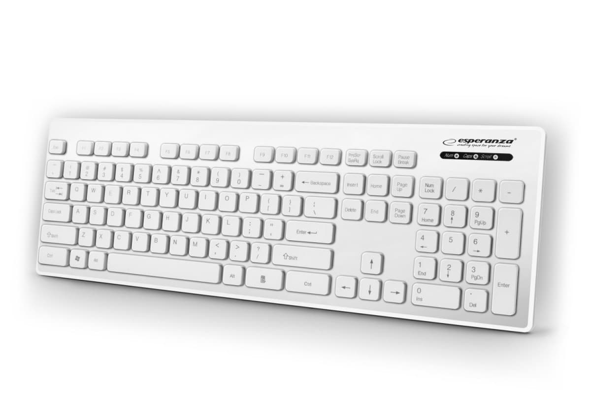 

Klawiatura Esperanza Singapore EK130W (USB 2.0; (US); kolor biały)