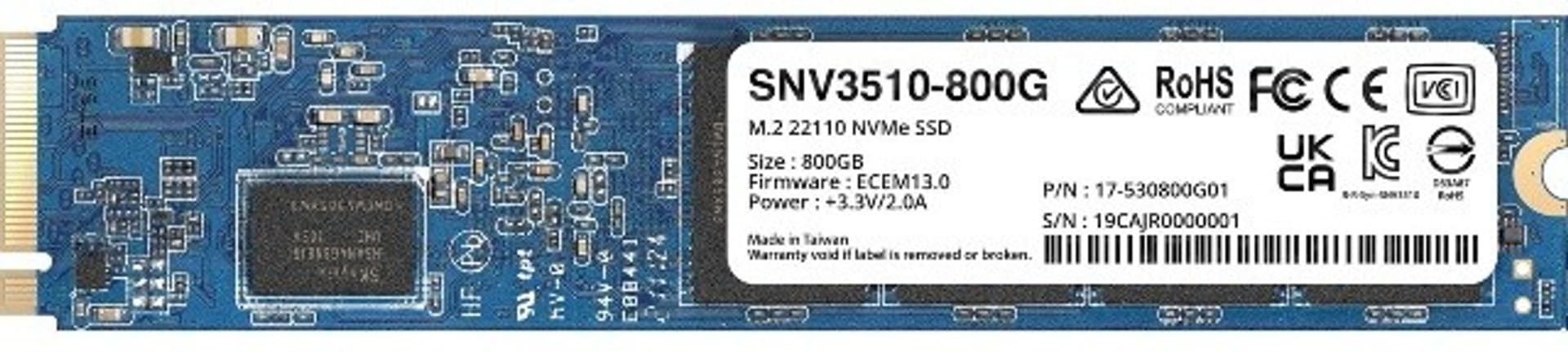 

Dysk SSD M.2 SYNOLOGY SNV 3400/3500 800 GB PCIe NVMe gen 3 x4 3100MB/s 1000MS/s