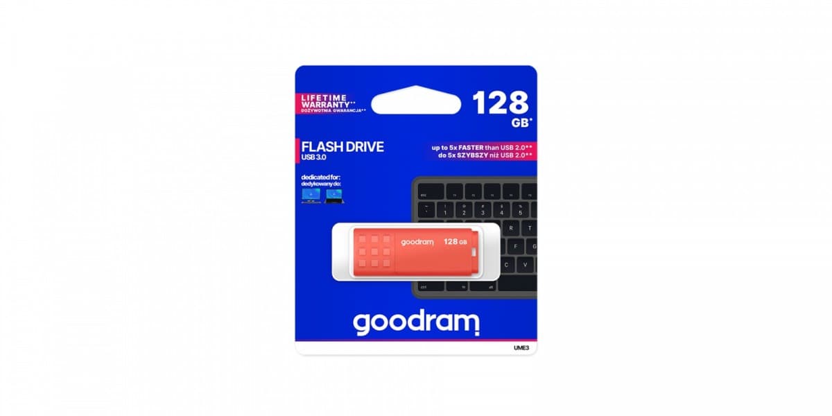 

Pendrive Goodram USB 3.0 128GB pomarańczowy