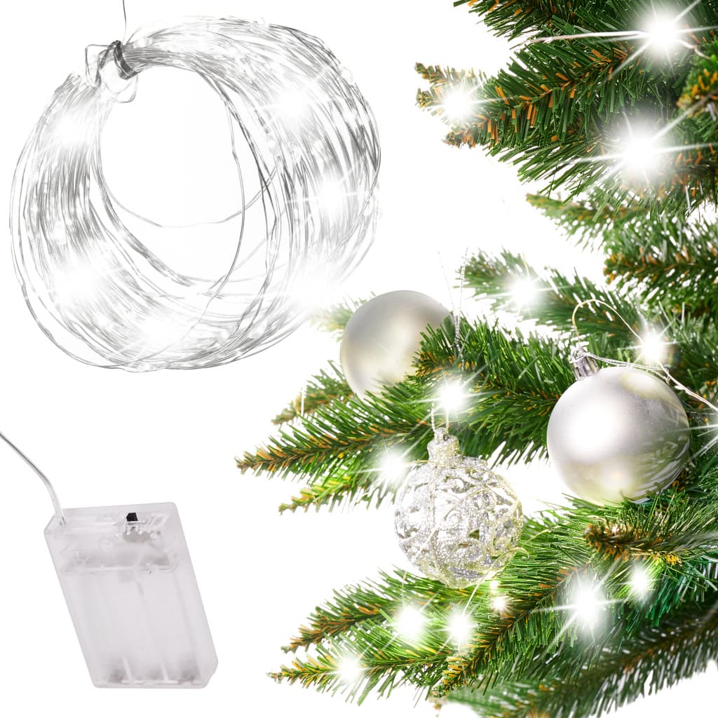 

Lampki LED druciki dekoracyjne 5m 50LED zimny biały