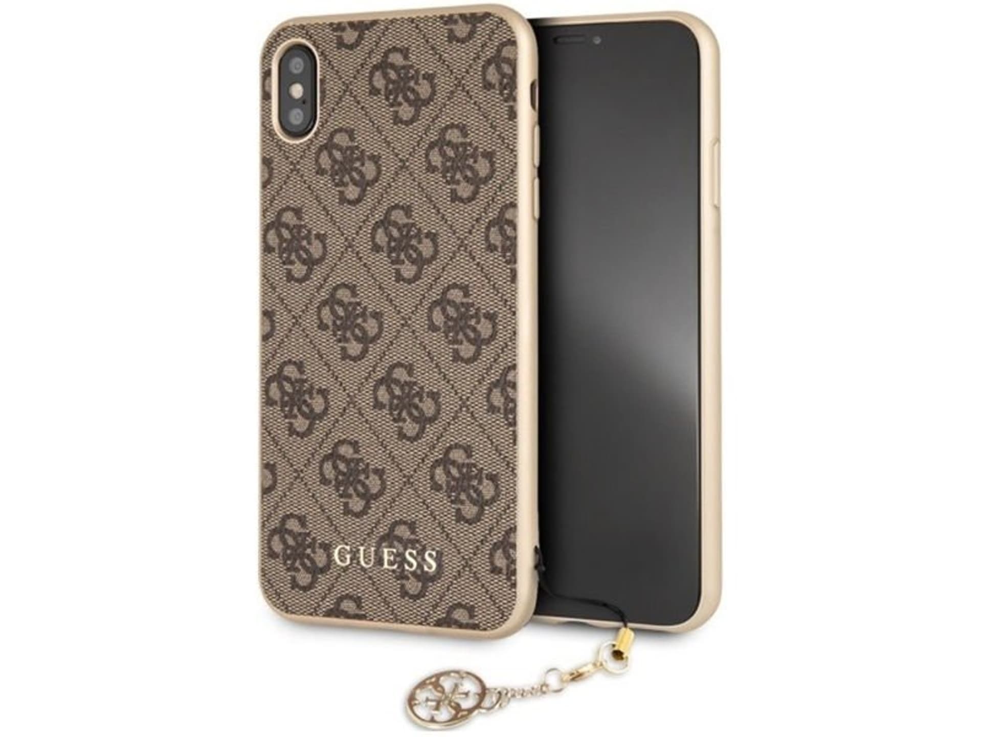 

Guess GUHCPXGF4GBR iPhone X/Xs brown /brązowy hard case 4G Charms Collection
