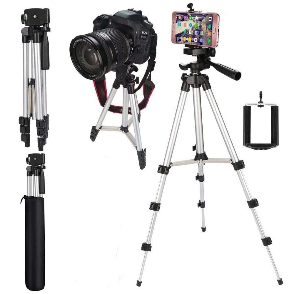 

Statyw tripod Alogy lekki z pilotem i torbą do smartfona na aparat 105cm