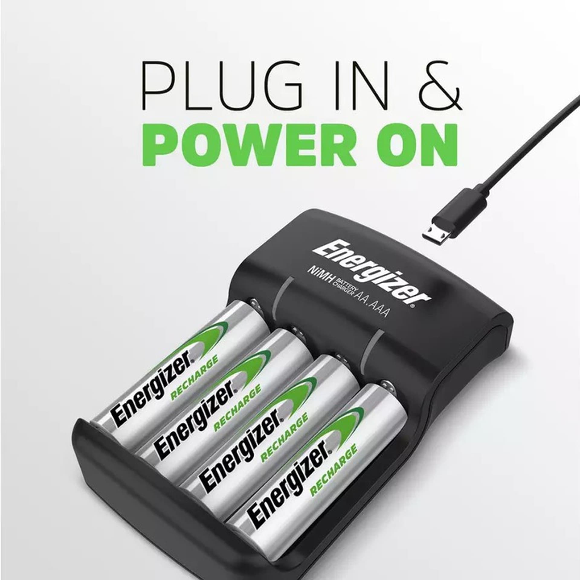 

Ładowarka do akumulatorków Ni-MH ENERGIZER BASE USB + 4xAA/HR6 1300mAh