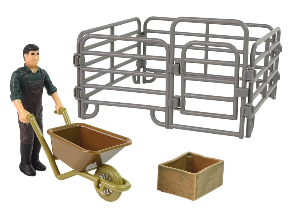

Zestaw 8 elementów Zwierzęta Wiejskie + Farmer Zagroda Akcesoria