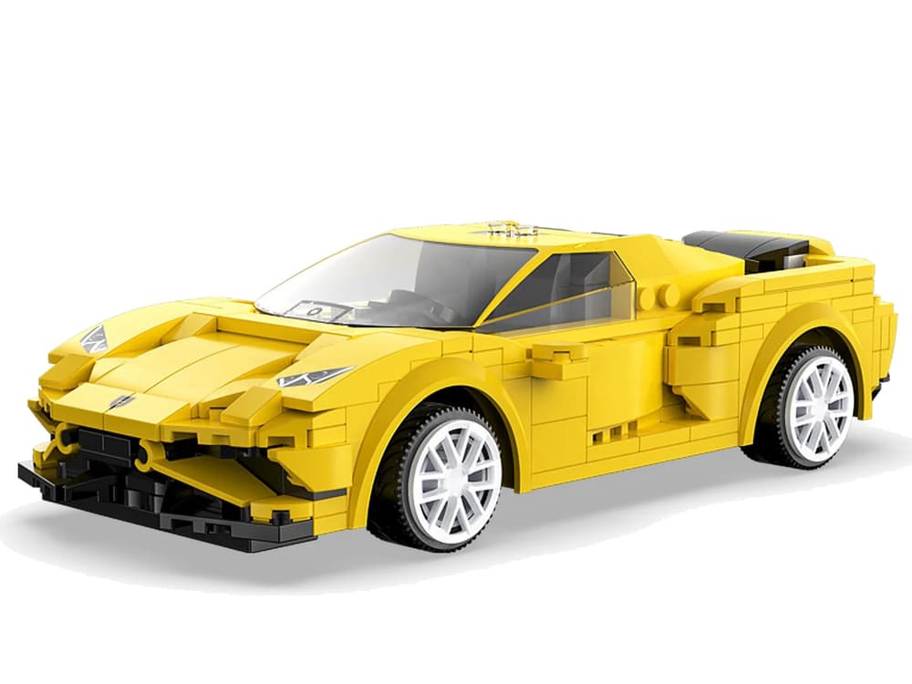 

Klocki Konstrukcyjne Auto Sportowe EVO Race Car Żółte R/C 289 Elementów CADA