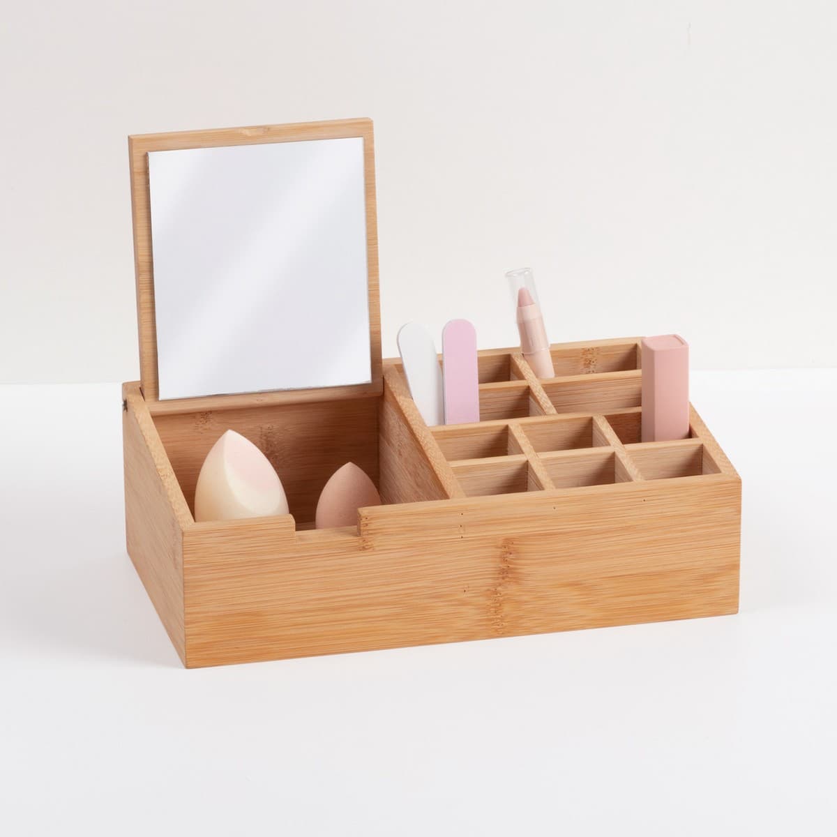 

Organizer z lusterkiem bambusowy