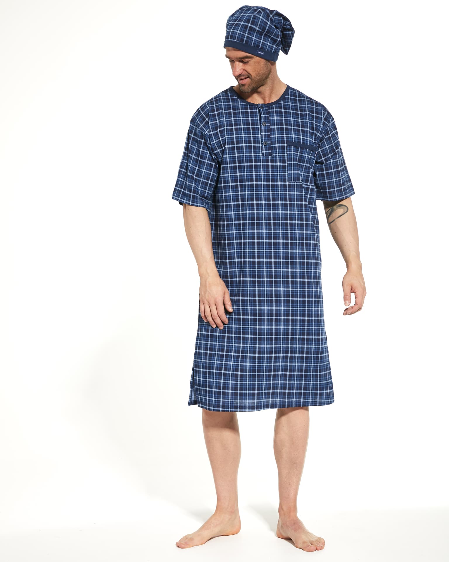 

KOSZULA NOCNA MĘSKA 109/11 KR (kolor granatowy/jeans/niebieski, rozmiar L)